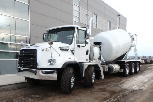 construction fleet dashcam system on cement mixers