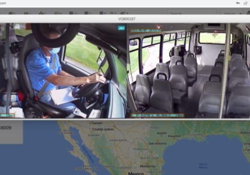 Mass transit shuttle bus with onboard video telematics